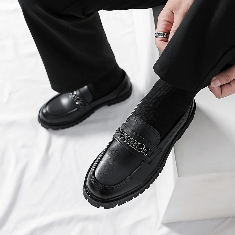 Кожаная обувь Повседневная деловая для мужчин Платье Tenis De Hombre Мокасины Mokasin Caballero