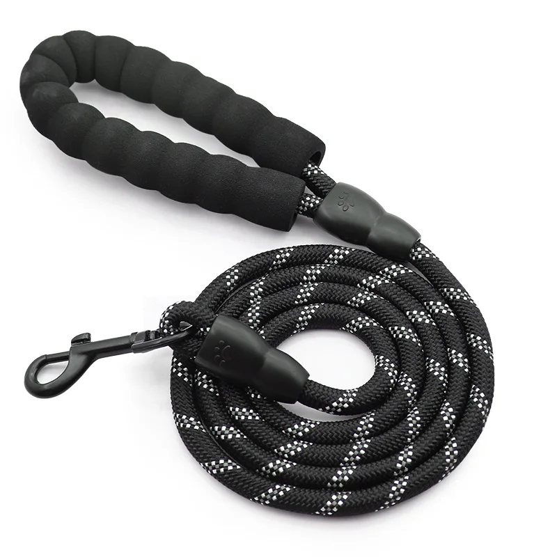 

1.5 Meter Longth S/M Size High Quality Nylon Pet Dog Reflective Leash Braided Tangle Rope Leash Collar For Walking Training Dogs