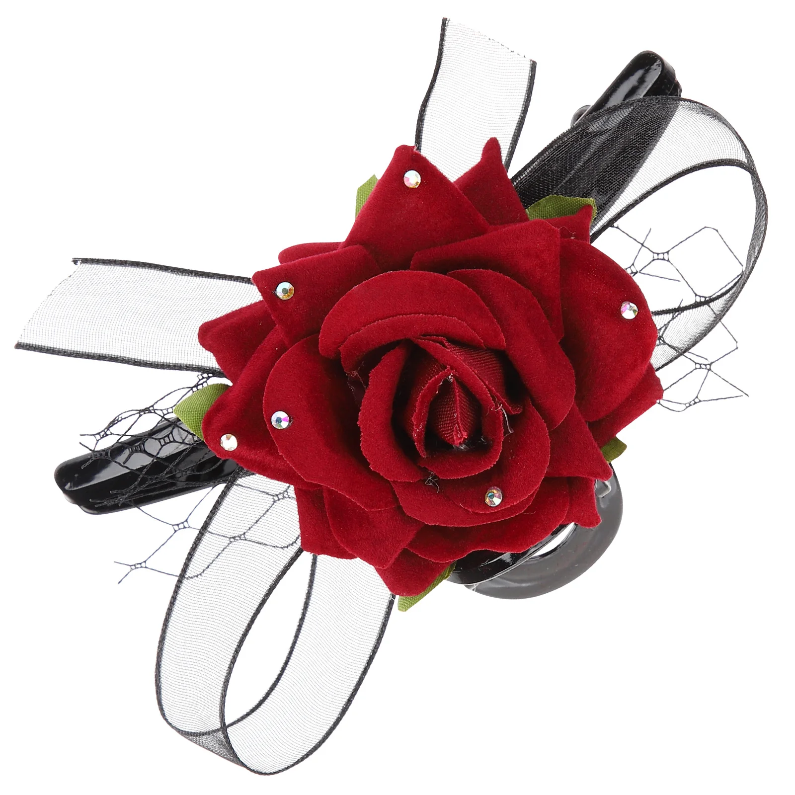 

Rose Flower Hair Claw Clip Women Lace Bow Claw Clip for Thick and Thin Hair