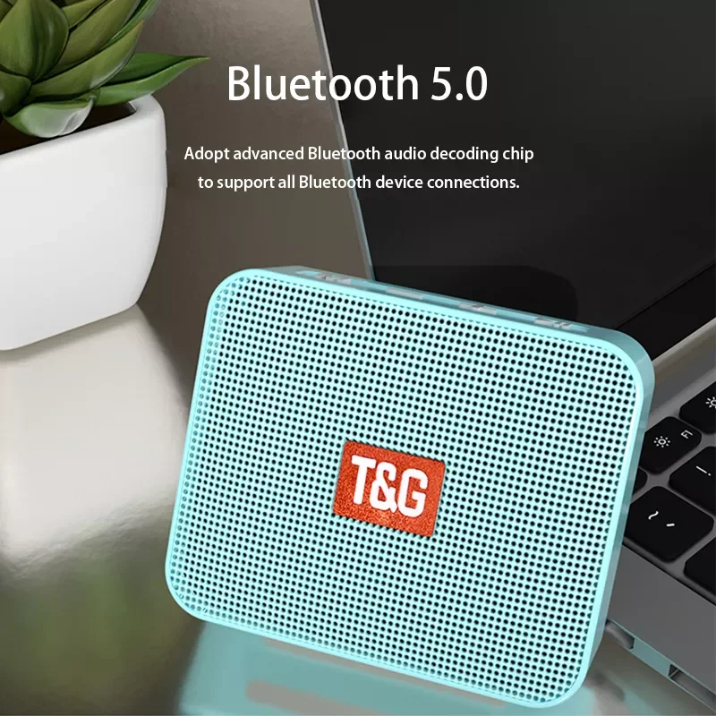 

New Mini Portable Bluetooth Speaker Small Wireless Music Column Subwoofer USB Speakers for Phones with TF FM Radio Built-in Mic