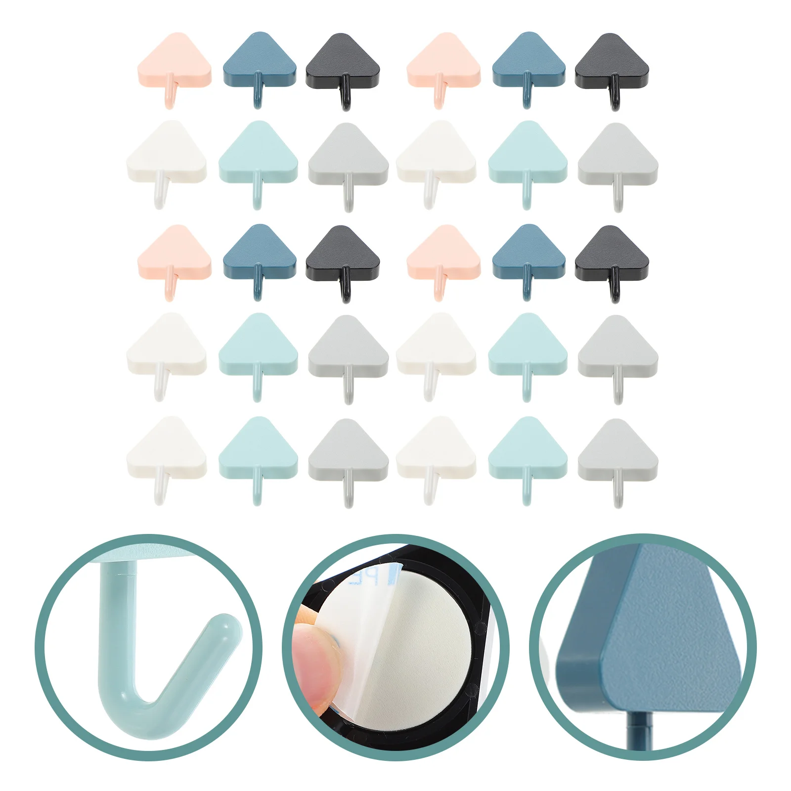 

30 шт., настенные крючки для ванной комнаты