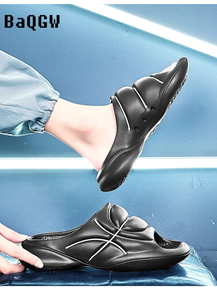 Сандалии мужские для улицы и пляжа дизайнерские шлепанцы мягкая подошва пляжная