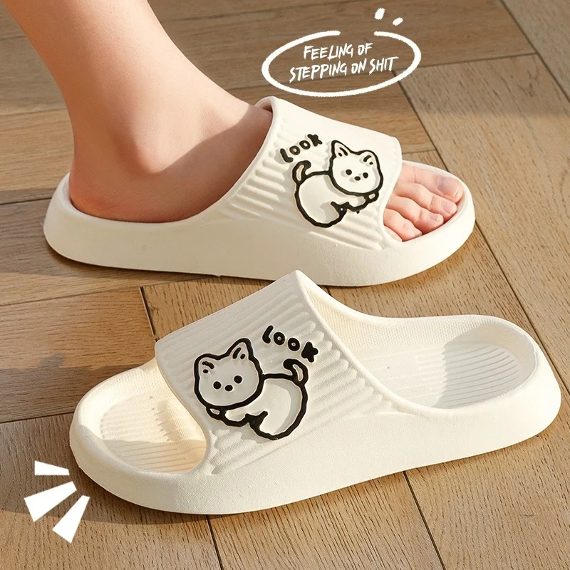 

Women Soft Sole Cloud Slippers 2023 Summer Beach Thick Platform Slipper Sandals Women Korean Eva Slippers Couple Home Flip Flops