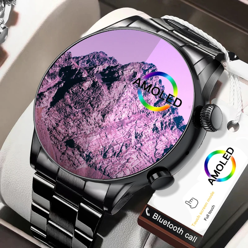

Новинка 2022, мужские Смарт-часы с AMOLED-экраном, NFC, Bluetooth, звонки, IP68, водонепроницаемые спортивные фитнес-часы для мужчин, умные часы для Android и IOS