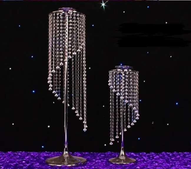 

wedding table decoration/home crystal candle stand party table wreath stand holder metal crystal stand (height 69cm)