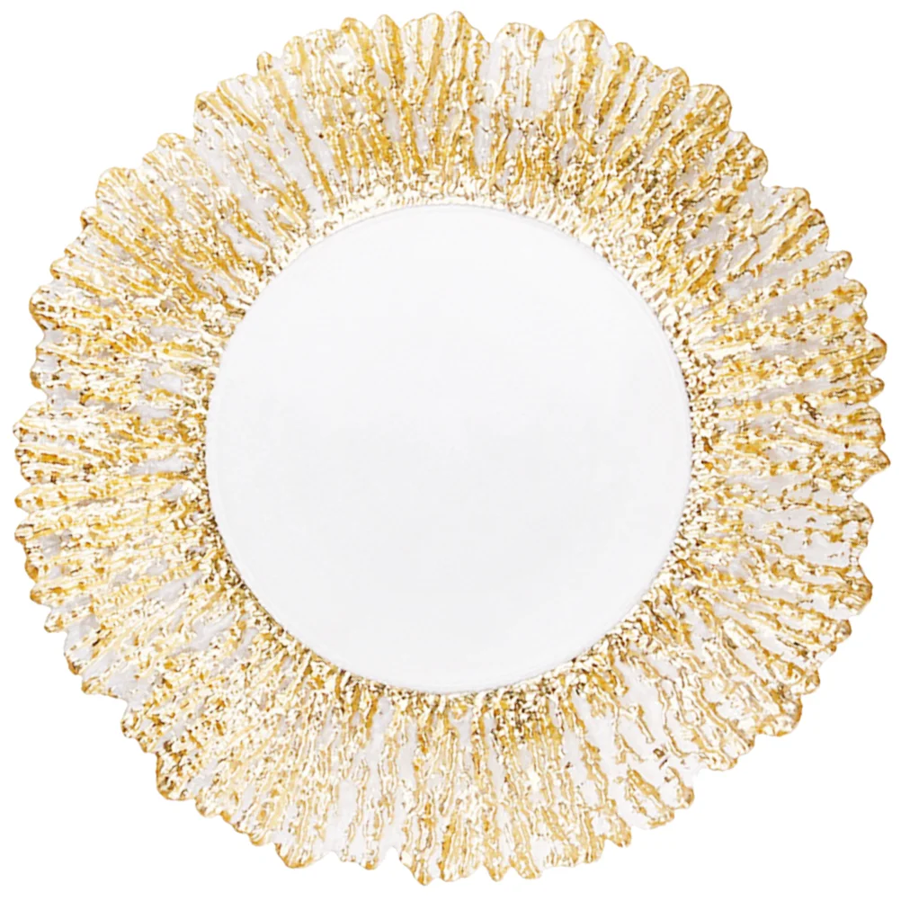 

Delicate Glass Dinner Plate Dish Tray Flower Style Dish Fruit Tray Creative Snack Plate Wedding Dessert Dish Plate for Pasta