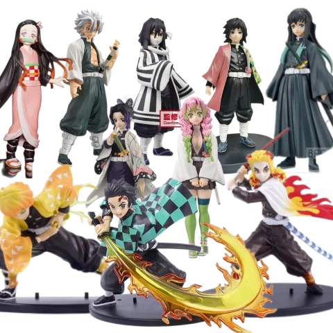 

Anime 15CM Demon Slayer Kimetsu no Yaiba figure Kamado Tanjirou Action Figure Agatsuma Zenitsu Nezuko Warrior PVC Model Toys