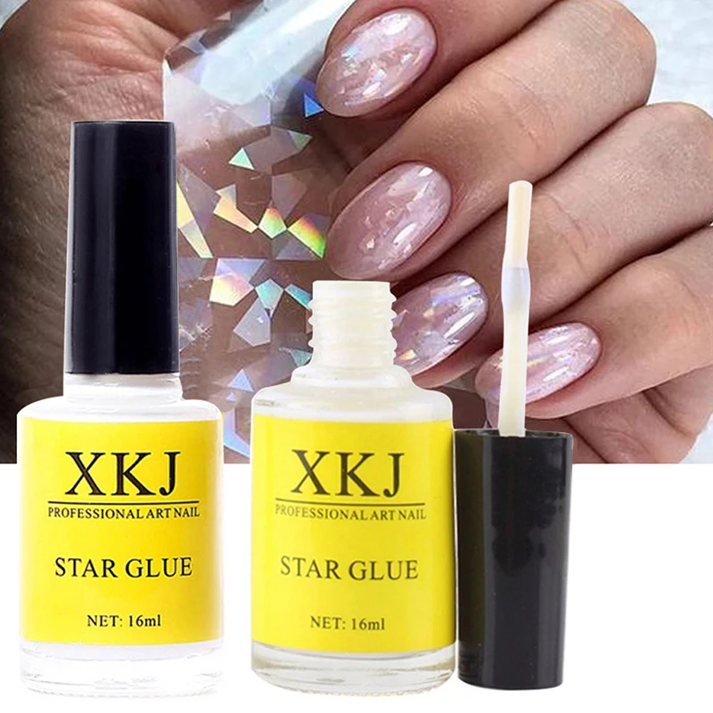 

16ml Nail Glue For Transfer Foils Tips Starry Paper Decal Adhesive Gel Varnish DIY Nail Art Design Foil Glue Manicure Tool