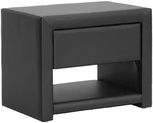 

Upholstered Modern Nightstand, White Mesita de noche dormitorio Comoda con cajones End table for bedroom Mini bedside table Crea