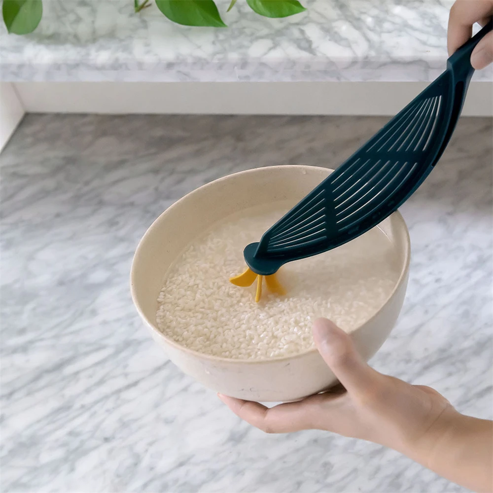 

Rice Wash Drainer Washing Water Stirring Sieve Household Rice Washer Drainer Cleaner Multifunction Colander Kitchen Accessories