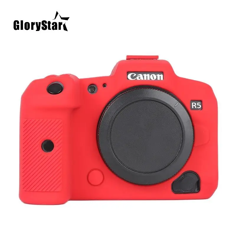 

Silicone DSLR Camera Body Case Protective Skin Cover Bag for Canon EOS R5 Digital Cameras
