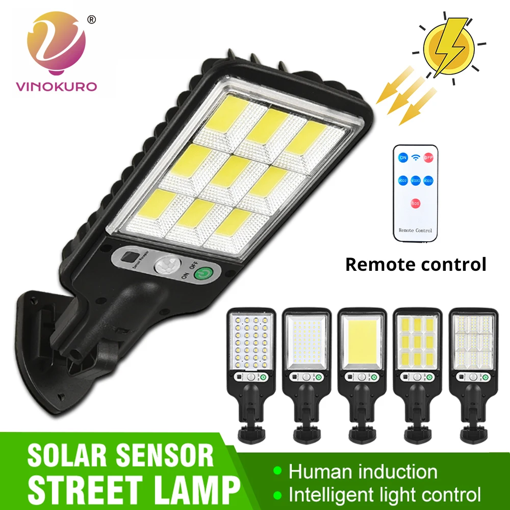 

Super Bright Outdoor Solar Light COB Street Light Wall Lamp with Human Body Induction Waterproof Material for Garden Terrace etc