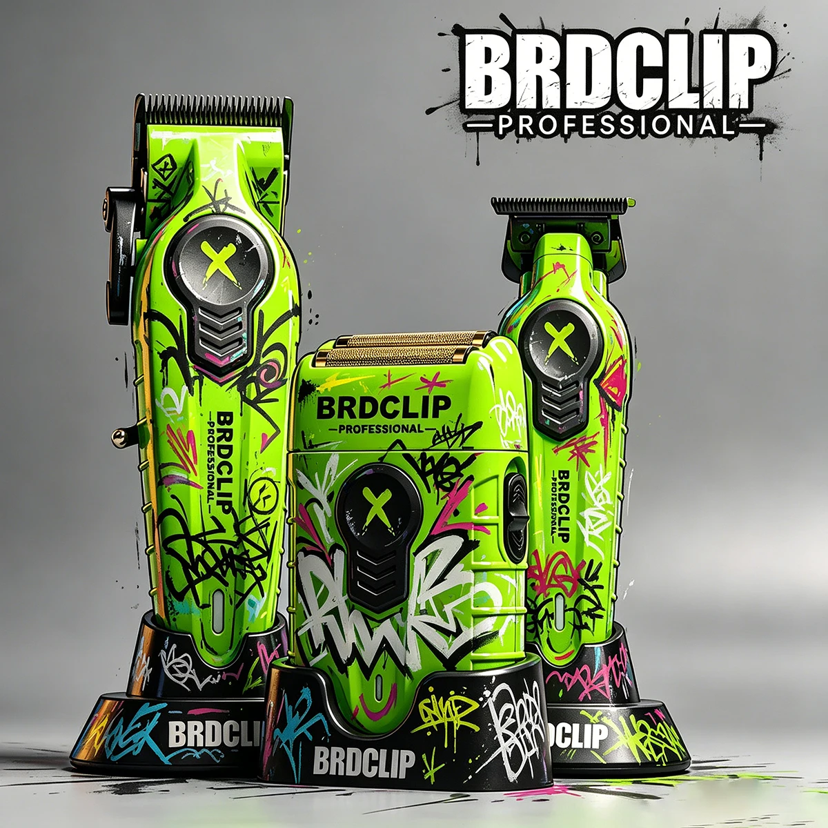 Фото Профессиональная машинка для стрижки волос BRDCLIP CTR X серии с мощным мотором, двойными лезвиями, для парикмахерских и салонов, для окантовки и полировки бакенбард №1