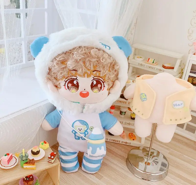 

20CM dolls Cute astronaut bear bodysuit Clothing suit for EXO Doll Handmade Doll Clothes DollS Accessories Gift clothes