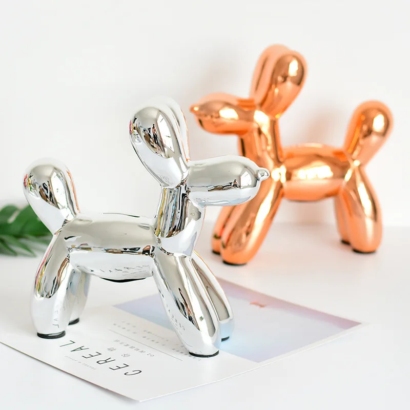 

Скандинавский Декор для дома, украшение в стиле Ins, керамическое животное, воздушный шар, собака, монетница, гостиная, рабочий стол, креативные предметы интерьера