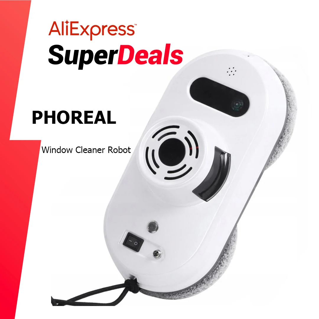 Aliexpress - PhoReal FR-S60 Window Cleaning Robot High Suction Electric Window Cleaner Robot Anti-falling Remote Control Robot Vacuum Cleaner