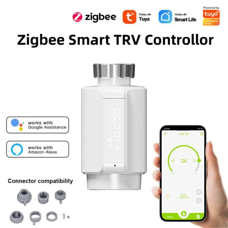 

ZigBee 3,0 TRV Tuya привод радиатора клапан умный программируемый термостат регулятор температуры работает с Alexa Google Home