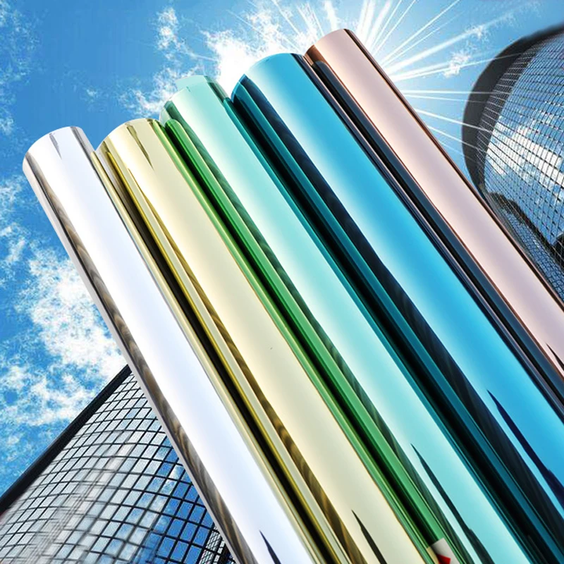 

Length 2/3/5m One Way Mirror Window Film Self Adhesive Stained Glass Vinyl for Home Insulation Heat Control Window Tint