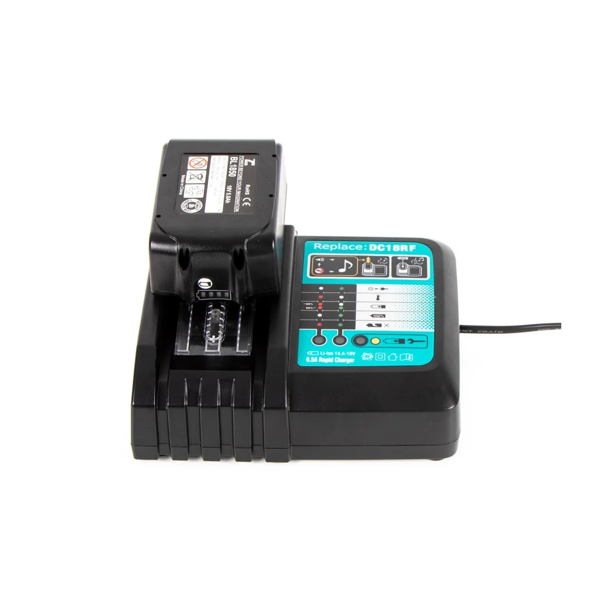

DC18RF 6A with Cooling Fan - Battery Charger for Makita14.4V 18V BL1830 BL1840 BL1430 BL1440 EU Plug