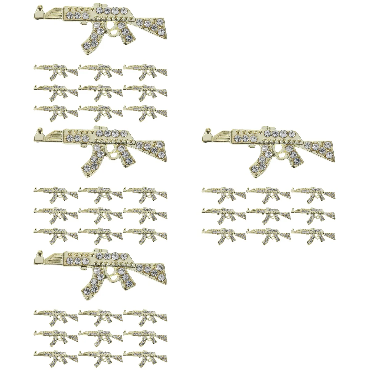 

40 Pcs Nail Gems Kit Gold Womens Charms Decoration Rhinestone Nails Manicure Supplies Small Jewelry