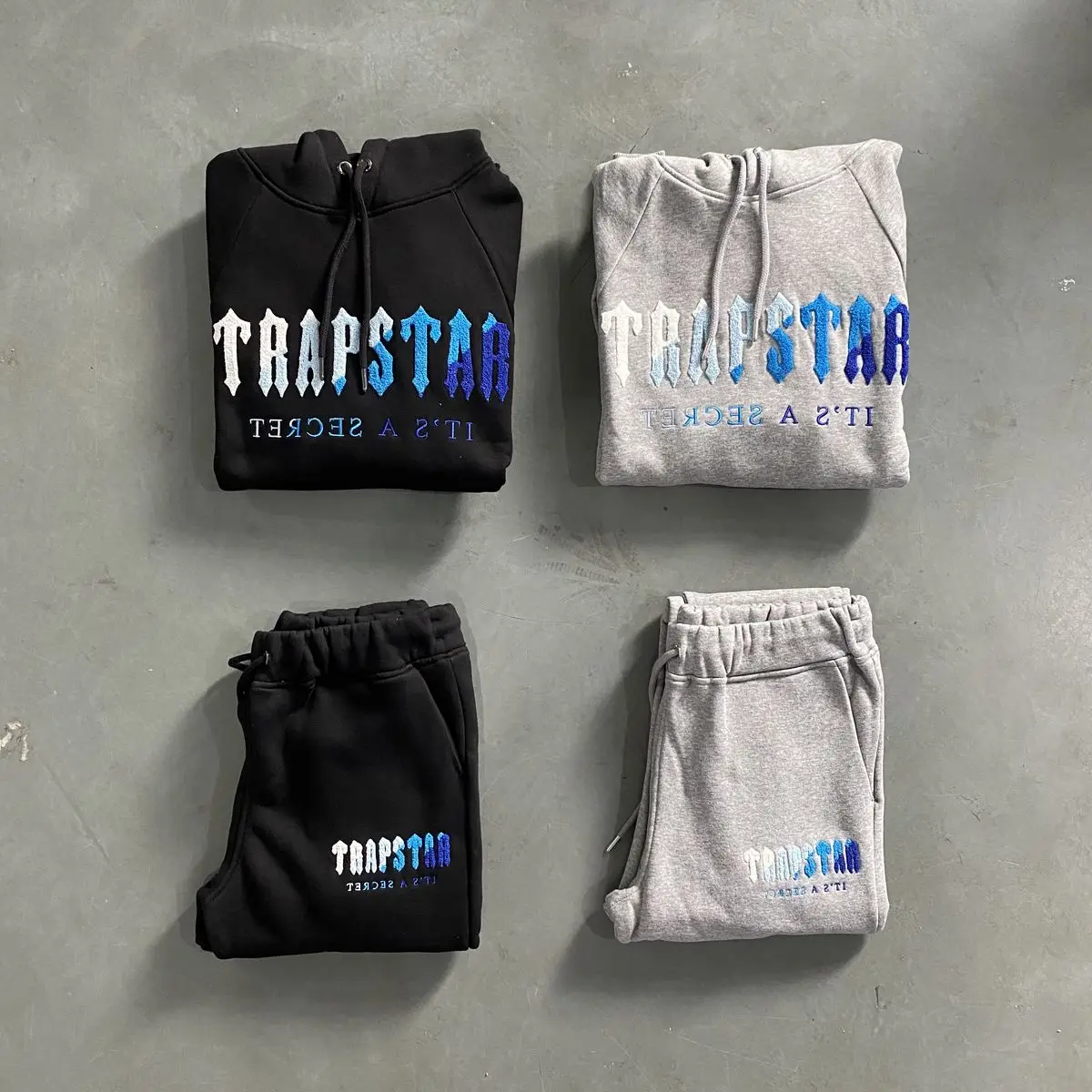 

UK Designer Trapstar TRACKSUIT Chenille Set - Ice Flavors 2.0 Edition 1:1 Top Quality Embroidery Perfect Details EU Size XS-XXL