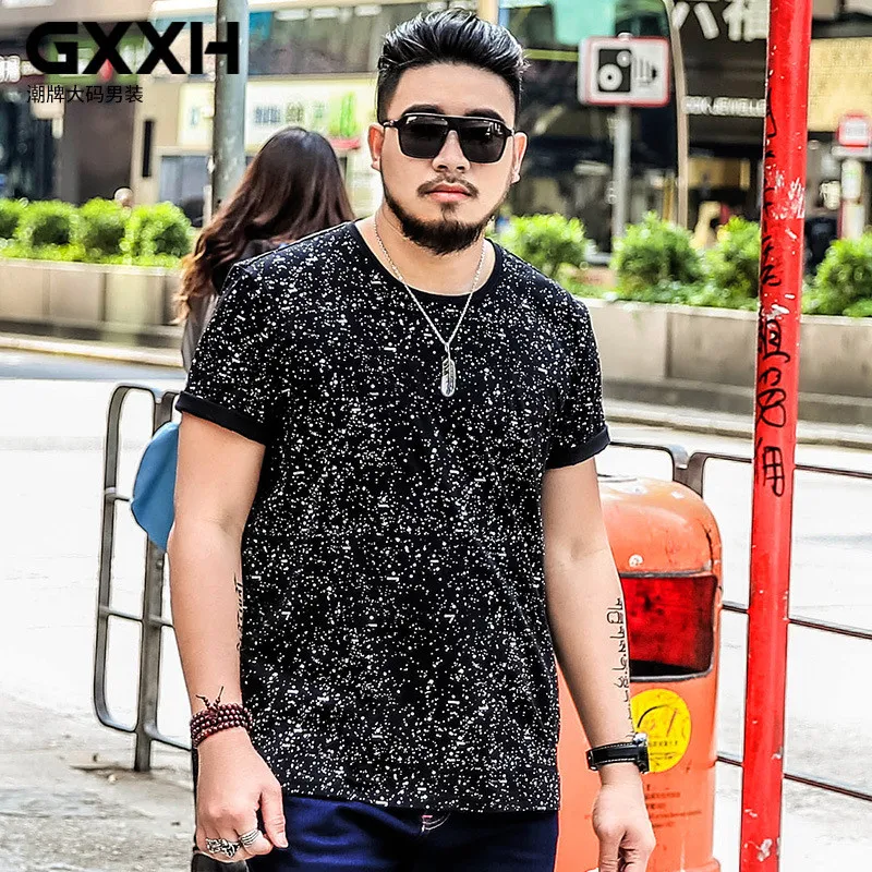 

7006-Half sleeve clothes cartoon printing street fashion men's T-shirt men's short-sleeved round neck loose compassionate