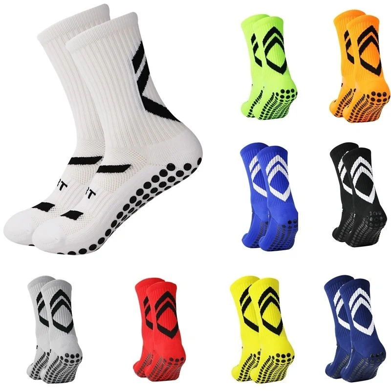 

Men 2023 NEW Anti for Slip Football Soccer Teenage Socks Kid Boys Sport Grips Crew Socks Black White Blue High Qualit