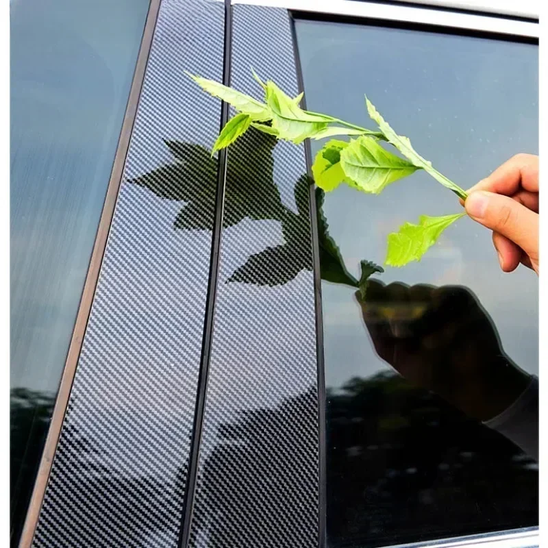 6 шт. для Toyota Camry XV30 / Daihatsu Altis 2002-2006 черные автомобильные столбы из углеродного