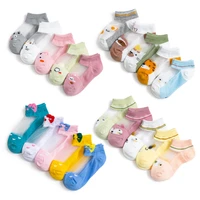5 pairs pack lot kids socks mesh standrad baby breathable funny and cute candy colors crystal baby comfortable socks