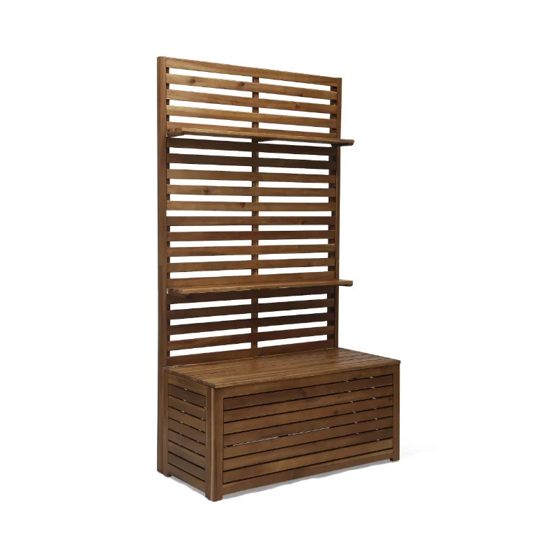 

Noble House Kenya Indoor Wooden Hall Tree, Teak Finish