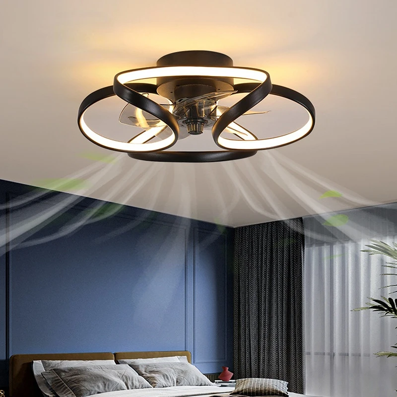 

Nordic Style Remote Control Smart Led Ceiling Fan Light Art Concise Design Bedroom Kitchen Study Decoration Luminaire