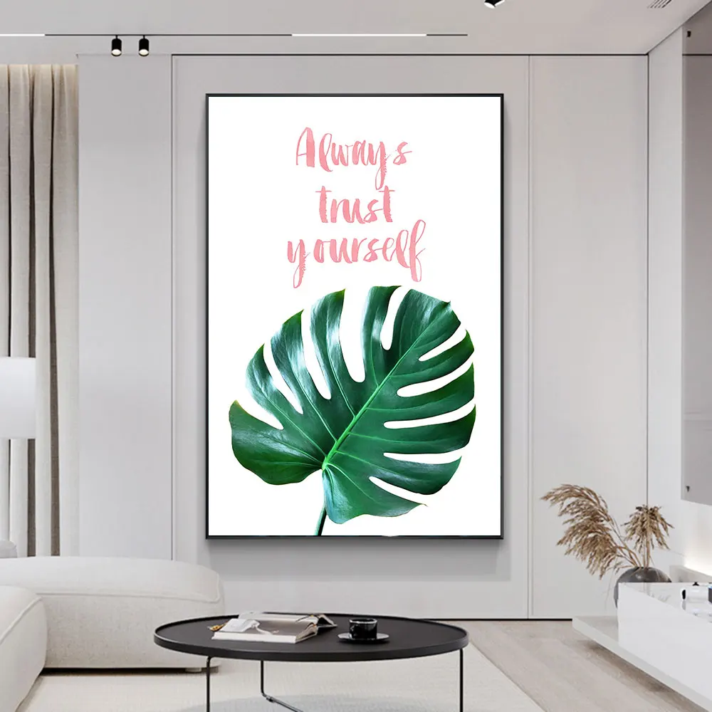 

Palm Leaves Watercolor Mural Abstract Botanical Poster And Print Nordic Wall Art Canvas Painting Living Room Home Decoration
