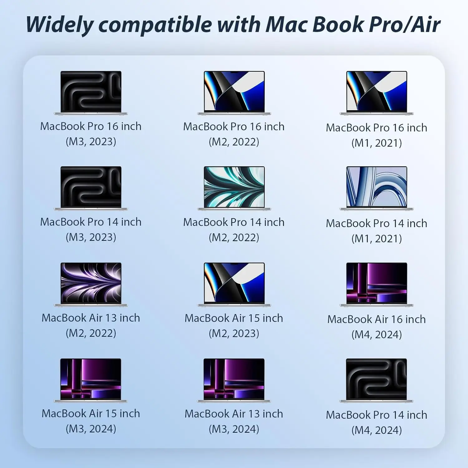 Фото Зарядное устройство Mac Book Pro, адаптер питания 140 Вт с магнитным 3 кабелями для MacBook Pro с поддержкой быстрой зарядки модели M1/M2/M3/M4 Pro/Max №4
