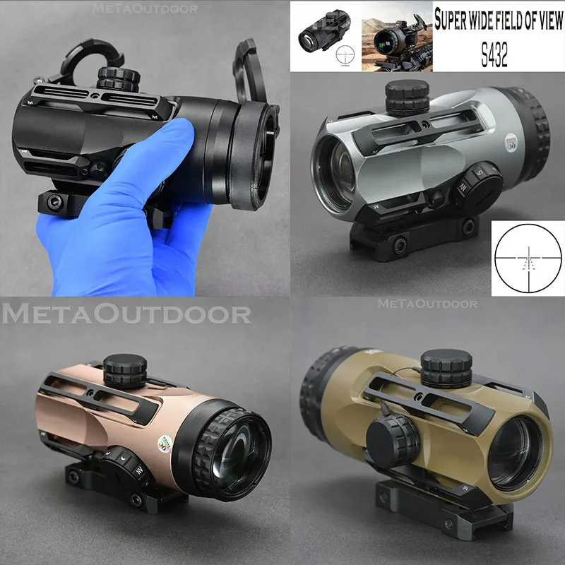 Тактическая Винтовка 4x32 S432 Prism Red Dotr широкоугольный прицел M-Lok Base Weaver Picatinny Mount