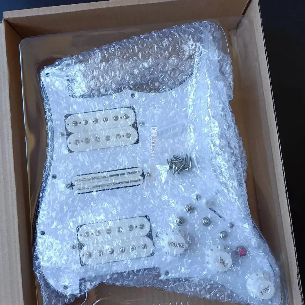 

Upgrade Prewired HSH Strat Pickguard Set Multifunction Switch White LP Alnico 5 Pickups 4 Single Cut Switch 20 Tones More