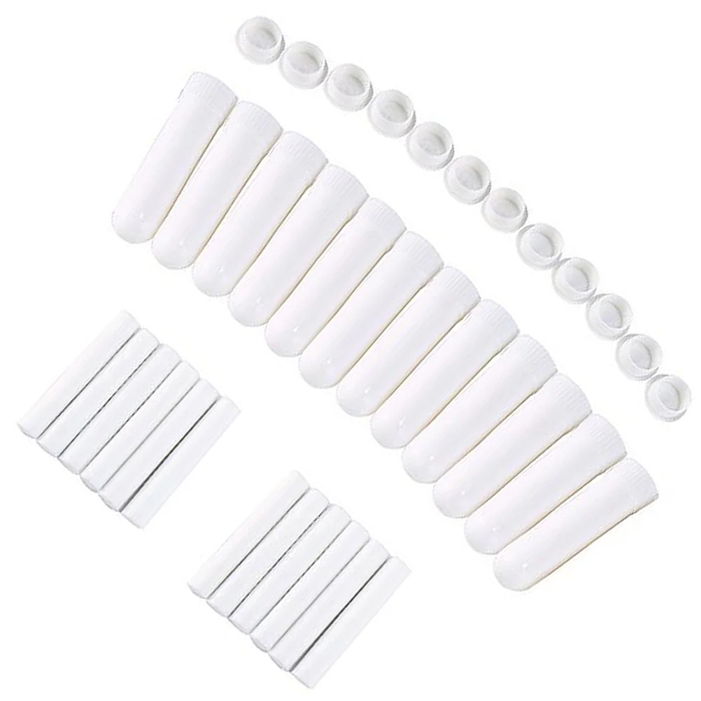

12 Sets Refillable Inhaler Tubes Empty Inhaler Tube