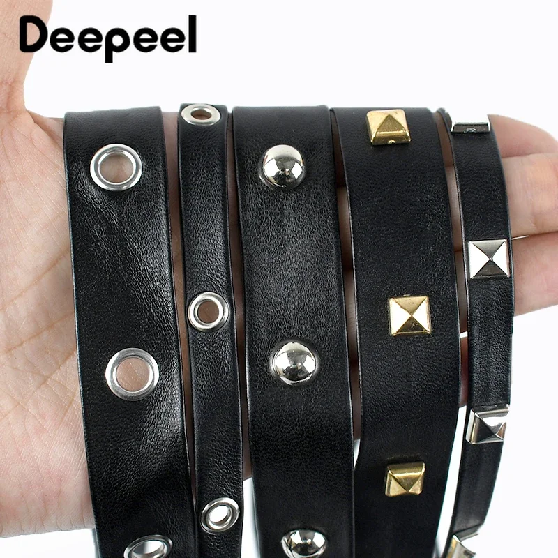 2/5/10 м 10-20 мм заклепки из искусственной кожи веревка люверсы в стиле панк шнур