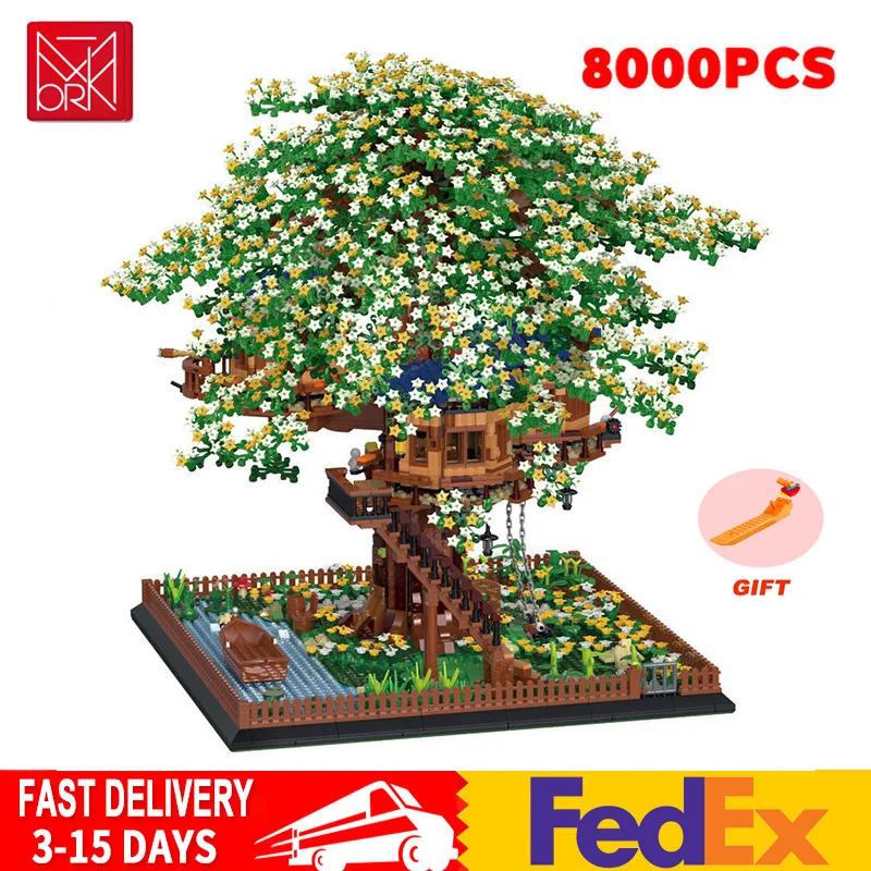 

Совместим с конструктором Lego Creator, строительные блоки MOC Tree House, модели игрушек, идеи, кирпичи, Рождественский подарок на день рождения для ма...