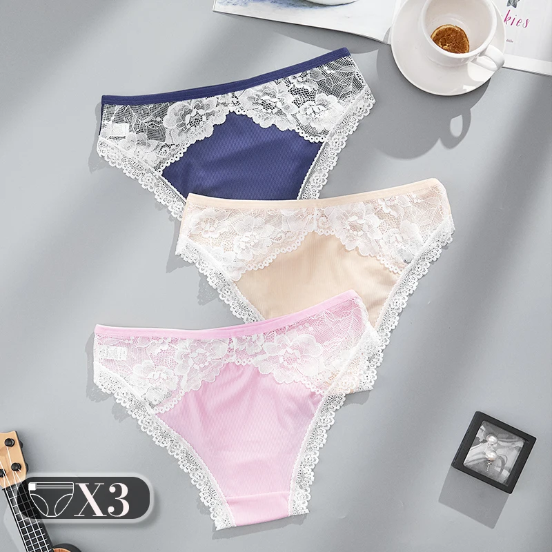 3 шт. шелковистые мягкие женские трусики зимние удобные быстросохнущие трусы