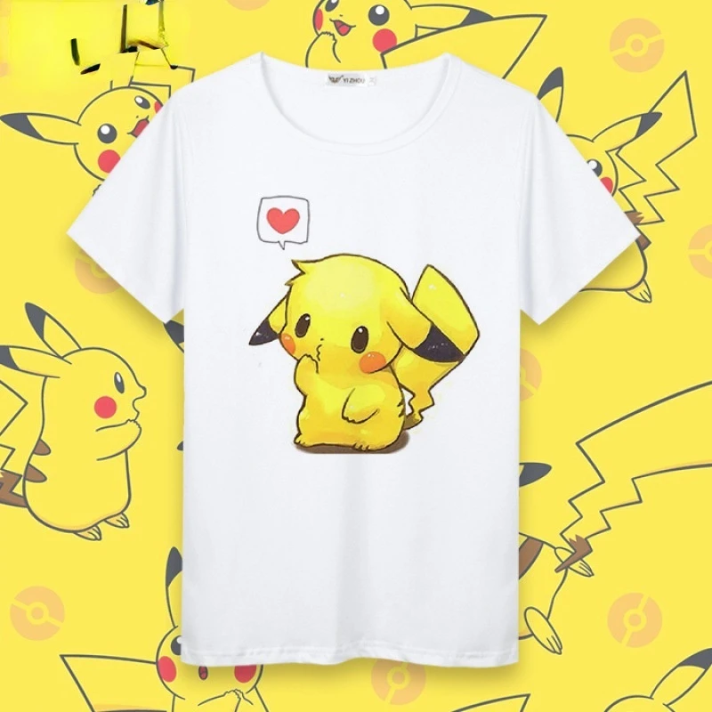 

Pokémon Anime T-shirt Anime Peripheral T-shirt Short-sleeved Men and Women Couples Two-dimensional Clothes Men Clothing