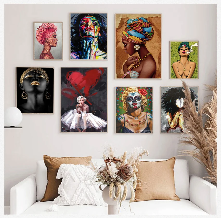 

Для гостиной настенный холст современный дом высокое качество и принты картина без рамки африканская стена искусство одиночные картины