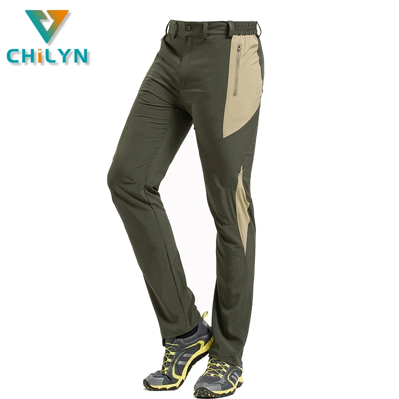 

CHILYN Outdoor Men Waterproof Hiking Pants Waterproof Trekking Fishing Camping Climbing Breathable Sports Travel Trousers