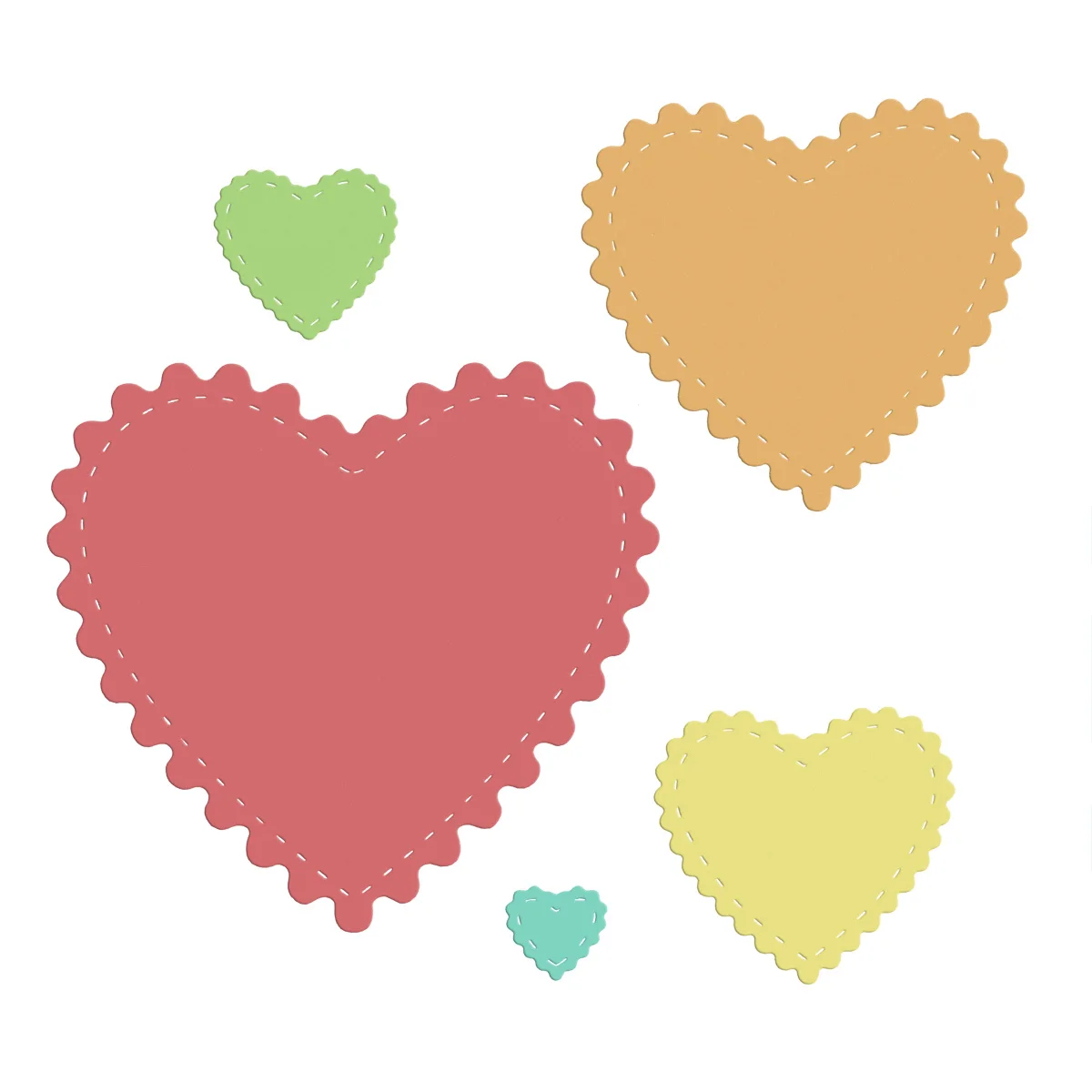

Metal Cutting Dies Wavy Edge Heart Pattern Scrapbooking DIY Paper Card Craft Clipart Background Decorating Dies Cutter Stencil