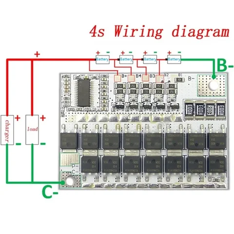 Блок защиты BMS для литиевых аккумуляторов 3s/4s/5s