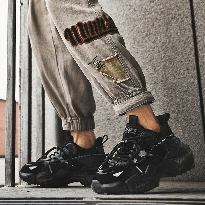 Luxury Men's Casual Sneakers High Quality Designer Sports Running Shoes Male Original 2023 Trend Thick Sole Fashion Dad Shoes