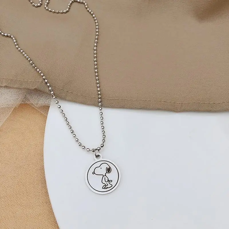 

Kawaii Necklace Snoopy Accessories Cute Beauty Cartoon Anime Long Pendant Couple Sweater Chain Lovers Decorate Toys Girls Gift
