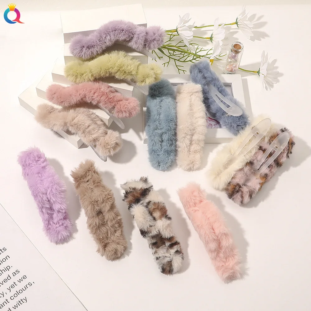

Korean Hair Clips Hair Grab Clip Hairpin Women's Hairclips Winter Warm Duck Beak Clip Shark Clip Hair Accessories for Women