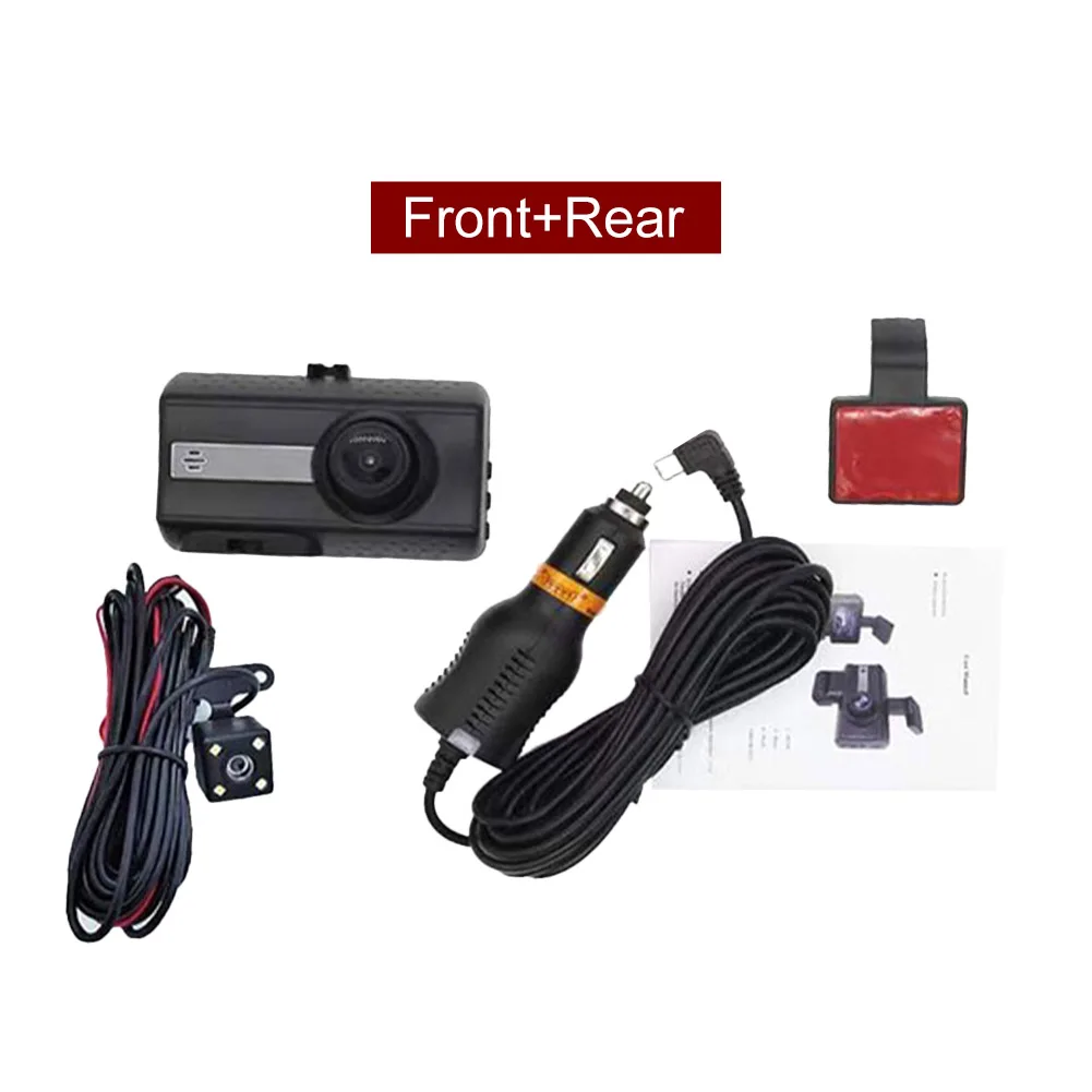 

HD 1080P Dash Cam Dual Camera Driving Recorder 3 Inch LCD Car DVR Camera with Night Vision Loop Recording 24H Parking Monitoring