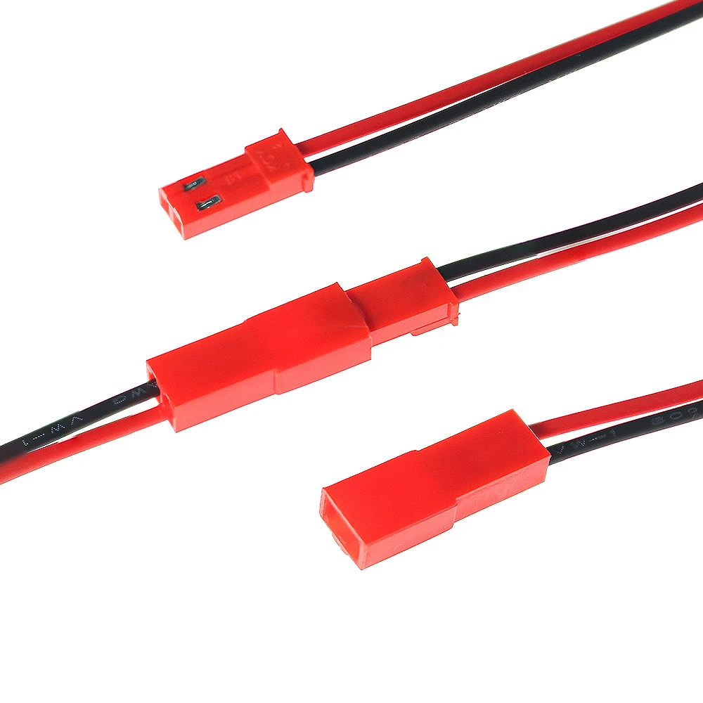 100 шт. 100 мм Штекерный разъем JST, Штекерный и гнездовой разъем, кабель, 2-контактный разъем, комплект проводки, для аналогичной лампы