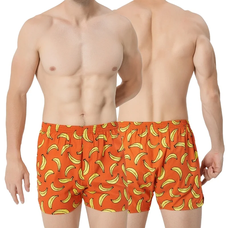 

HaleyChan 1Pc Mens Home Printed Arrow Pants Cotton Fashion Boxer Shorts Mens Underwear Cotton Shorts Men Boxers Mens Lingerie